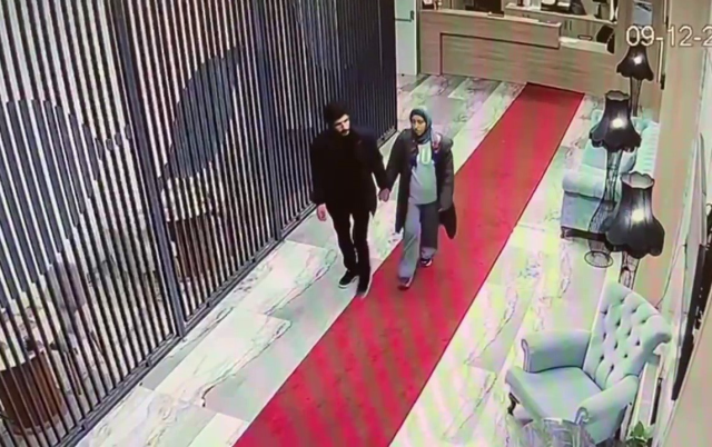 The last images of the girl found dead in a hotel room in Istanbul