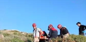 Çeşme'de Kayalıklarda Avcılık Yaparken Düşen Kişi Kurtarıldı