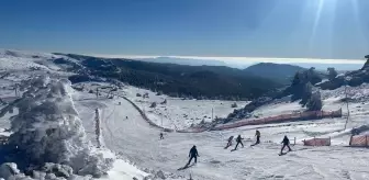 Kartalkaya Kayak Merkezi, Hafta Sonunda Kayak Severleri Ağırladı