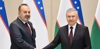 Özbekistan Cumhurbaşkanı Mirziyoyev, Aksa Enerji CEO'su Cemil Kazancı'yı kabul etti