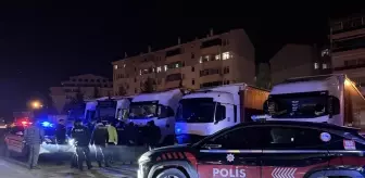 Edirne'de Polise Mukavemet Eden Tır Sürücüleri Gözaltına Alındı