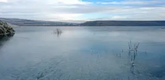 Kars Barajı Buzla Kaplandı