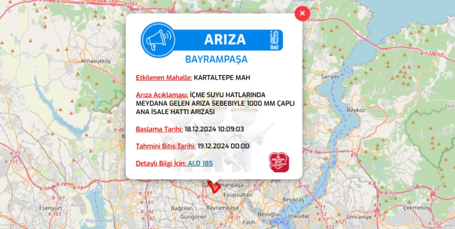 İstanbul İSKİ su kesintisi! 18-19 Aralık Bayrampaşa, Fatih, Bahçelievler su kesintisi listesi! Sular ne zaman gelecek?