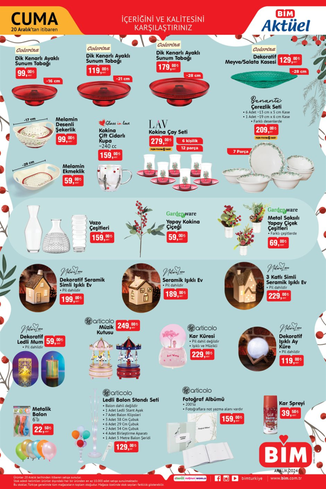 20 ARALIK BİM AKTÜEL KATALOĞU! 20 Aralık Cuma BİM aktüel kataloğunda hangi ürünler var?