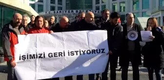 Haksız yere işten çıkarılan işçilerden Sarıyer Belediyesi önünde eylem