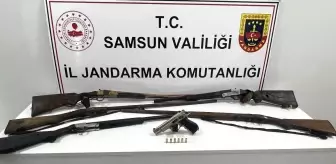 Samsun'da Ruhsatsız Silah Operasyonu: 7 Tüfek ve 1 Tabanca Ele Geçirildi