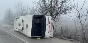 Bolu'da Midibüs Devrildi: 1 Ölü, 8 Yaralı