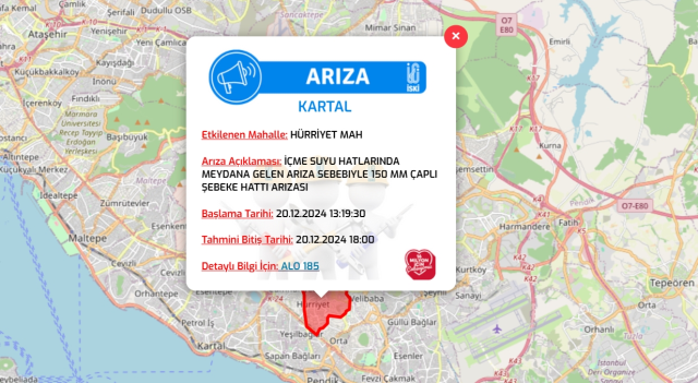 İstanbul İSKİ su kesintisi! 20-21 Aralık Büyükçekmece, Kartal, Pendik su kesintisi listesi! Sular ne zaman gelecek?