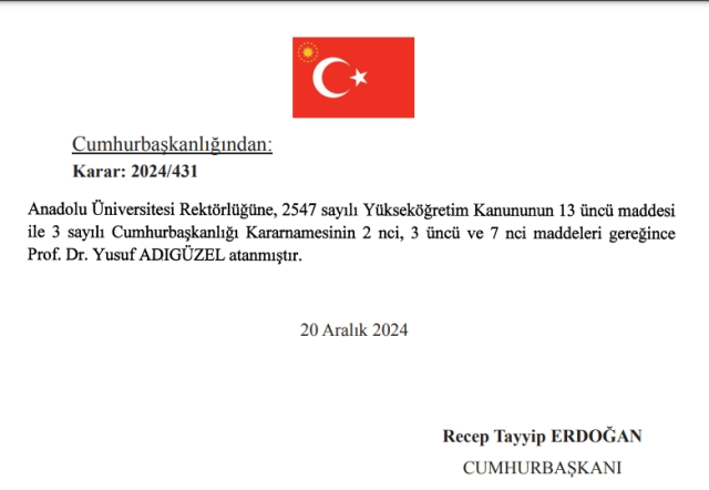 Anadolu Üniversitesi yeni rektörü kim oldu? Anadolu Üniversitesi Rektörü Prof. Dr. Yusuf Adıgüzel kimdir, kaç yaşında, nereli, branşı ne?