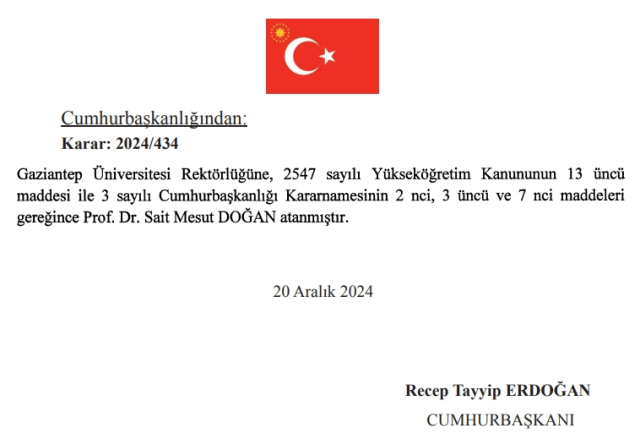 Gaziantep Üniversitesi yeni rektörü kim oldu? Gaziantep Üniversitesi Rektörü Prof. Dr. Sait Mesut Doğan kimdir, kaç yaşında, nereli, branşı ne?