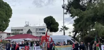 Alanya'da Dünya Şehit Çocuklar Günü'nde İsrail Saldırıları Protesto Edildi