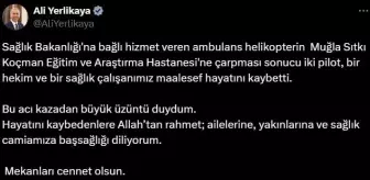 Bakanlar'dan helikopter kazasında vefat edenlere rahmet mesajı