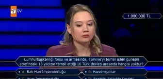 Cumhurbaşkanlığı forsu ve armasında, Türkiye'yi temsil eden güneşin etrafındaki 16 yıldızın temsil ettiği 16 Türk devleti arasında hangisi yoktur?