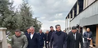 Ferhat Nasıroğlu, Yangın Gören Mobilya Fabrikasını Ziyaret Etti