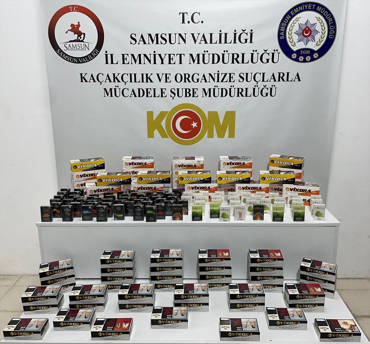 Samsun'da Gümrük Kaçağı Makaron Operasyonu: 15 Bin 200 Ele Geçirildi