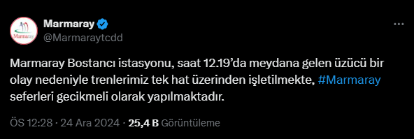 Marmaray Bostancı istasyonunda ne oldu? Marmaray Bostancı istasyonunda ne oldu?