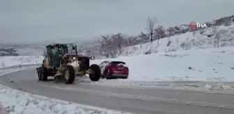 Burdur'da Mevsimin İlk Karı Yol ve Ulaşımı Etkiledi