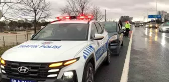 Alkollü Sürücünün Trafik Polisi Araçına Çarptığı Kaza Tekirdağ'da Meydana Geldi