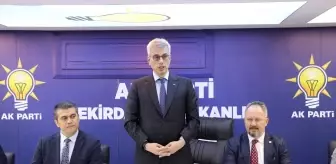 Sağlık Bakanı Memişoğlu, AK Parti Tekirdağ İl Başkanlığı'nda konuştu Açıklaması