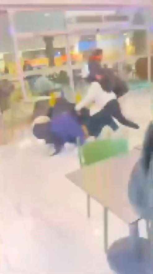 Fight Among Girls at the Shopping Center in Isparta