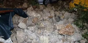 Alanya'da Sağanak Yağış İstinat Duvarını Çöktürdü