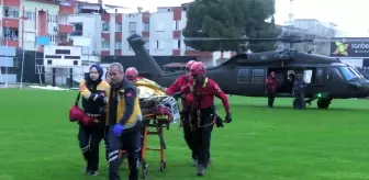 Motokros Kazasında Ağır Yaralanan Sporcuya Helikopterle Müdahale