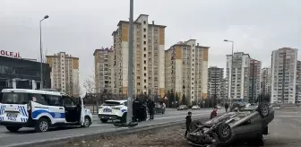 Kayseri'de otomobil devrildi: 3 yaralı