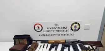 Samsun'da Evde Silah ve Mühimmat Ele Geçirildi