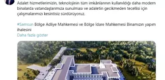 Samsun'da Adalet Bakanlığı Yeni Mahkeme Binasının İhalesi Yarın Yapılacak