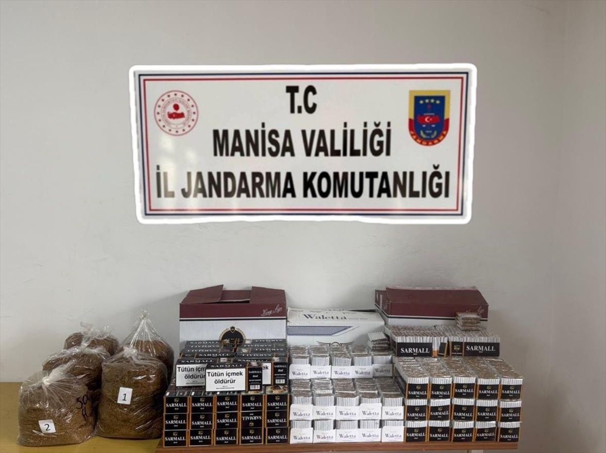 Manisa'da Büyük Miktarda Makaron ve Tütün Ele Geçirildi