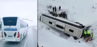 Erzincan'da Yolcu Otobüsü Şarampole Devrildi: 1 Ölü, 20 Yaralı