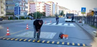 Giresun'da Yaya ve Araç Trafiği İçin Düzenleme Çalışmaları Başlatıldı