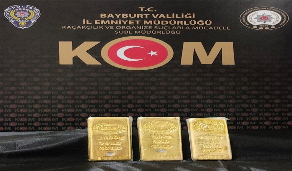 Bayburt'ta Yasa Dışı 3 Kilogram Külçe Altın Ele Geçirildi