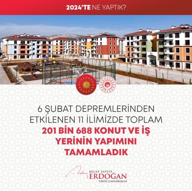 Consecutive posts from President Erdoğan just hours before the New Year