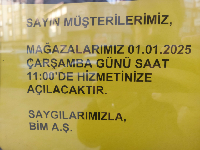 1 Ocak BİM kapalı mı, açık mı, ne zaman açılacak?