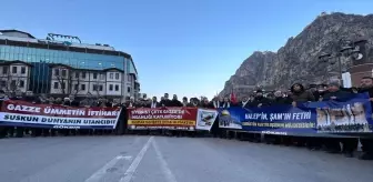 Amasya'da Filistin'e destek yürüyüşü düzenlendi