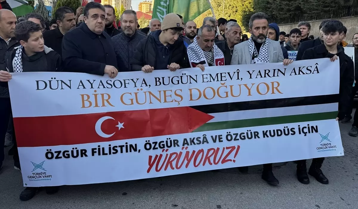 Kahramanmaraş'ta Filistin'e destek yürüyüşü düzenlendi