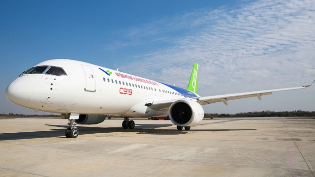 China's domestically produced passenger aircraft C919 made its first international flight