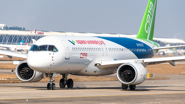 China's domestically produced passenger aircraft C919 made its first international flight