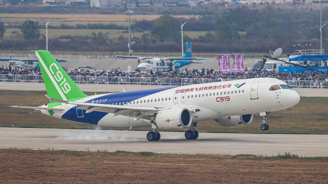 China's domestically produced passenger aircraft C919 made its first international flight