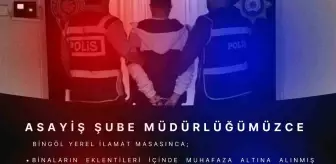 Bingöl'de Hırsızlık Suçlusu Yakalandı