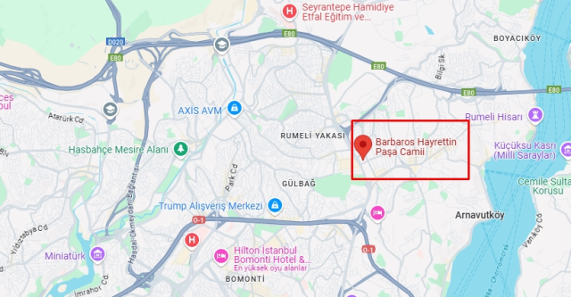 Levent Barbaros Hayrettin Paşa camii nerede, nasıl gidilir (Ferdi Tayfur)? Barbaros Hayrettin Paşa camii kaç kişilik?