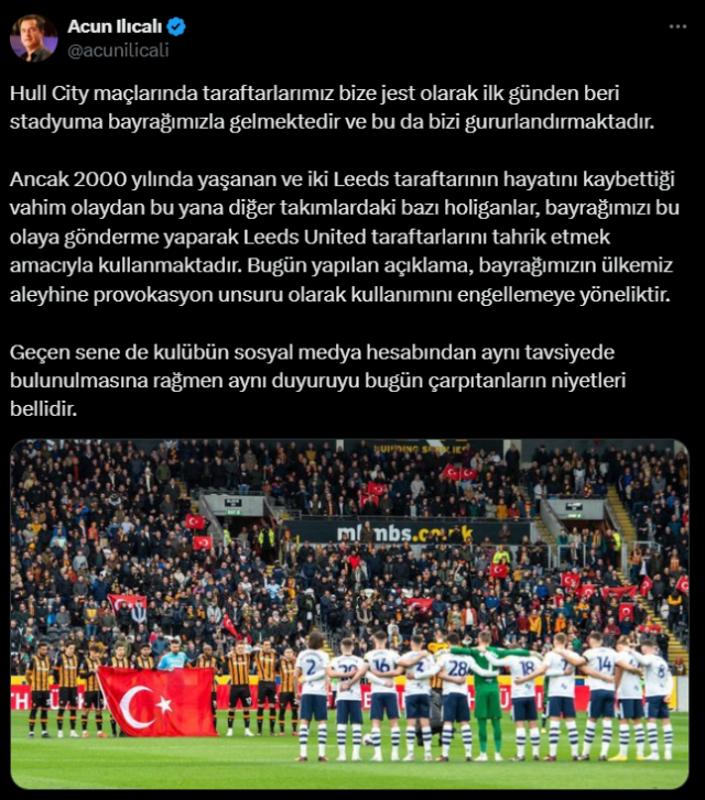 Decision that drew reaction from Acun! A ban was imposed on the Turkish flag