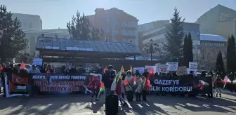 Erzurum'da Sağlık Çalışanlarından Gazze İçin Sessiz Yürüyüş