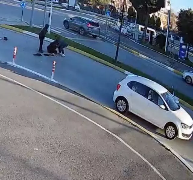 A car hit a pedestrian crossing, and 5 minutes later, another car crashed into the crowd that rushed to help