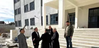 Kaymakam Partal, Şehit Abidin Tanrıkolu Anadolu Lisesi inşaatını inceledi