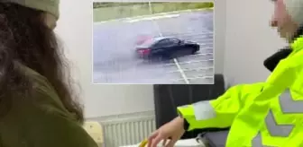 Kadın sürücü, otoparkta yaptığının bedelini ağır ödedi