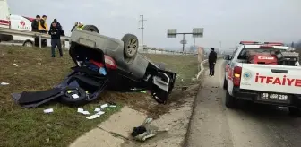 Tekirdağ'da Otomobil Takla Attı: 2 Yaralı