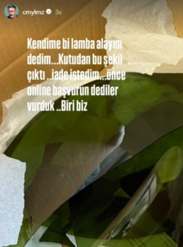 Cem Yılmaz's lamp worth 43,000 TL arrived broken!