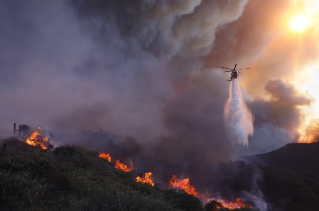 Famous actors' mansions were also turned to ashes in the forest fire in the USA